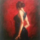 Simple modern Hand painted oil painting on canvas"Dancer"50x60CM(19.7"x23.6")Unframed-37