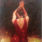 Simple modern Hand painted oil painting on canvas"Dancer"50x60CM(19.7"x23.6")Unframed-41