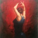 Simple modern Hand painted oil painting on canvas"Dancer"50x60CM(19.7"x23.6")Unframed-42
