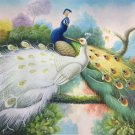 Simple modern Hand painted oil painting on canvas"Gorgeous peacock"60x90CM(23.6"x35.4")Unframed-59