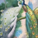 Simple modern Hand painted oil painting on canvas"Gorgeous peacock"60x90CM(23.6"x35.4")Unframed-64