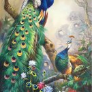 Simple modern Hand painted oil painting on canvas"Gorgeous peacock"70x180CM(27.6"x70.9")Unframed-65