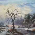 Hand painted oil painting on canvas"Image of the countryside"50x60CM(19.7"x23.6")Unframed-150
