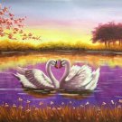 Simple modern Hand painted oil painting on canvas"swan"60x90CM(23.6"x35.4")Unframed-18