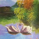 Simple modern Hand painted oil painting on canvas"swan"60x90CM(23.6"x35.4")Unframed-26 Simple modern Hand painted oil painting on canvas"swan"60x90CM(23.6"x35.4")Unframed-26
