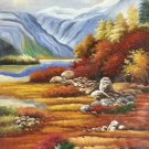 Hand painted oil painting on canvas"Creek"60x90CM(23.6"x35.4")Unframed-377 Hand painted oil painting on canvas"Creek"60x90CM(23.6"x35.4")Unframed-377
