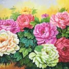 Hand painted oil painting on canvas"Peony"70x180CM(30"x72")Unframed-11 Hand painted oil painting on canvas"Peony"70x180CM(30"x72")Unframed-11