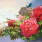 Hand painted oil painting on canvas"Peony"80x180CM(33"x72")Unframed-17