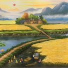 Hand painted oil painting on canvas"Image of the countryside"60x120CM(23.6"x47.2")Unframed-155 Hand painted oil painting on canvas"Image of the countryside"60x120CM(23.6"x47.2")Unframed-155