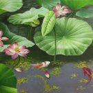 Chinese style Hand painted oil painting on canvas"lotus"60x120CM(23.6"x47.2")Unframed-71 Chinese style Hand painted oil painting on canvas"lotus"60x120CM(23.6"x47.2")Unframed-71