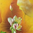 Chinese style Hand painted oil painting on canvas"lotus"60x120CM(23.6"x47.2")Unframed-73