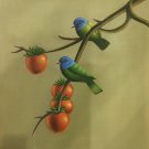 Simple modern Hand painted oil painting on canvas"Cute bird"50x60CM(19.7"x23.6")Unframed-42