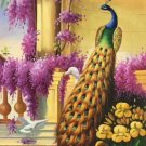 Simple modern Hand painted oil painting on canvas"Gorgeous peacock"60x120CM(23.6"x47.2")Unframed-71