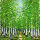 Hand painted oil painting on canvas"forest"50x60CM(20"x24")Unframed-58