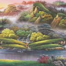 Hand painted oil painting on canvas"Creek"80x240CM(33"x96")Unframed-381