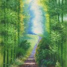 Hand painted oil painting on canvas"Creek"60x120CM(23.6"x47.2")Unframed-388 Hand painted oil painting on canvas"Creek"60x120CM(23.6"x47.2")Unframed-388