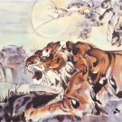 Simple modern Hand painted oil painting on canvas"tiger"60x120CM(24"x48")Unframed-06