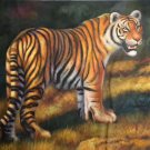 Simple modern Hand painted oil painting on canvas"tiger"60x90CM(23.6"x35.4")Unframed-07