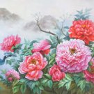 Hand painted oil painting on canvas"Peony"70x180CM(30"x72")Unframed-24