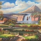 American style Hand painted oil painting on canvas"Creek"70x180CM(27.6"x70.9")Unframed-399 American style Hand painted oil painting on canvas"Creek"70x180CM(27.6"x70.9")Unframed-399