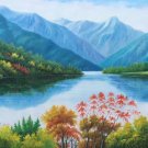 American style Hand painted oil painting on canvas"Creek"70x180CM(27.6"x70.9")Unframed-403