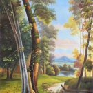 Hand painted oil painting on canvas"Creek"80x160CM(33"x63")Unframed-406