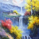 Hand painted oil painting on canvas"Creek"60x90CM(23.6"x35.4")Unframed-411