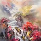 Hand painted oil painting on canvas"Creek"60x90CM(23.6"x35.4")Unframed-415