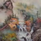 Hand painted oil painting on canvas"Creek"60x90CM(23.6"x35.4")Unframed-416