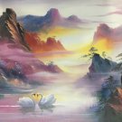 Hand painted oil painting on canvas"Creek"60x90CM(23.6"x35.4")Unframed-430