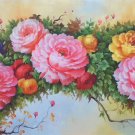 Hand painted oil painting on canvas"Peony"70x180CM(30"x72")Unframed-30