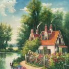 Hand painted oil painting on canvas"Image of the countryside"60x90CM(23.6"x35.4")Unframed-165