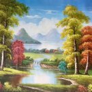 Hand painted oil painting on canvas"Creek"60x90CM(23.6"x35.4")Unframed-436