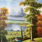 Hand painted oil painting on canvas"Creek"60x120CM(23.6"x47.2")Unframed-440