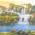 American style Hand painted oil painting on canvas"Creek"70x180CM(27.6"x70.9")Unframed-447
