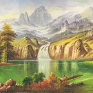 American style Hand painted oil painting on canvas"Creek"70x180CM(27.6"x70.9")Unframed-452
