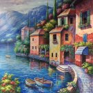 Hand painted oil painting on canvas"Sea view Villa"50x60CM(19.7"x23.6")Unframed-89