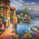 Hand painted oil painting on canvas"Sea view Villa"50x60CM(19.7"x23.6")Unframed-91