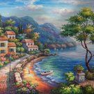 Hand painted oil painting on canvas"Sea view Villa"50x60CM(19.7"x23.6")Unframed-93