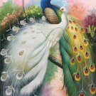 Simple modern Hand painted oil painting on canvas"Gorgeous peacock"60x120CM(23.6"x47.2")Unframed-80