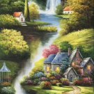 Hand painted oil painting on canvas"Creek"60x120CM(23.6"x47.2")Unframed-461 Hand painted oil painting on canvas"Creek"60x120CM(23.6"x47.2")Unframed-461