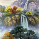 Hand painted oil painting on canvas"Creek"50x60CM(19.7"x23.6")Unframed-466