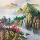 Hand painted oil painting on canvas"Creek"50x60CM(19.7"x23.6")Unframed-467