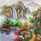 Hand painted oil painting on canvas"Creek"50x60CM(19.7"x23.6")Unframed-469