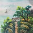 Hand painted oil painting on canvas"Creek"50x60CM(19.7"x23.6")Unframed-474