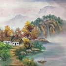Hand painted oil painting on canvas"Creek"50x60CM(19.7"x23.6")Unframed-475