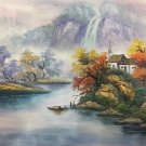 Hand painted oil painting on canvas"Creek"50x60CM(19.7"x23.6")Unframed-476