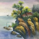Hand painted oil painting on canvas"Creek"50x60CM(19.7"x23.6")Unframed-478