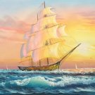 Simple modern Hand painted oil painting on canvas"Adventure sailboat"60x120CM(24"x48")Unframed-69 Simple modern Hand painted oil painting on canvas"Adventure sailboat"60x120CM(24"x48")Unframed-69