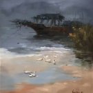 Simple modern Hand painted oil painting on canvas"Fishing boat"50x60CM(19.7"x23.6")Unframed-73 Simple modern Hand painted oil painting on canvas"Fishing boat"50x60CM(19.7"x23.6")Unframed-73